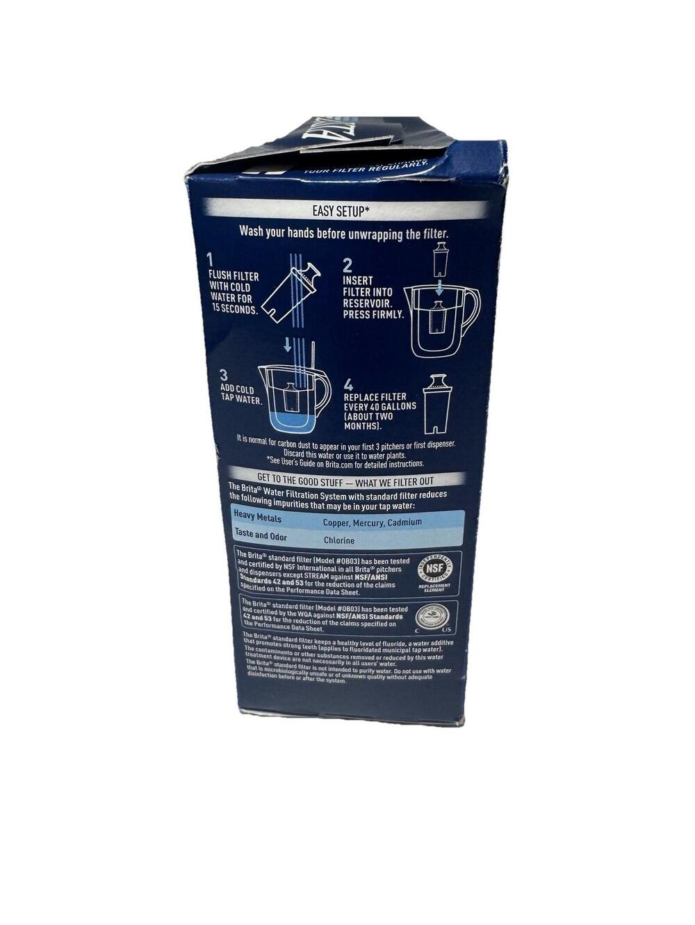 Brita 0B03 Standard Water Pitcher Filters 5 Pack - New - Picture 5 of 7